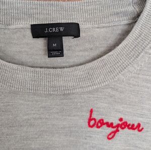J. Crew Bonjour Embroidered Sweater size M